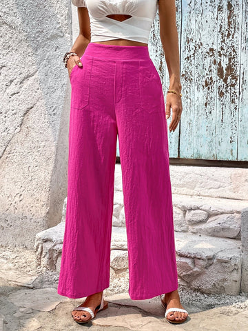 VCAY Solid Wide Leg Pants