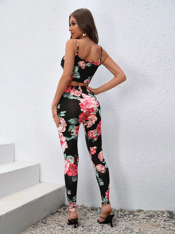 Floral Print Cami Top & Leggings