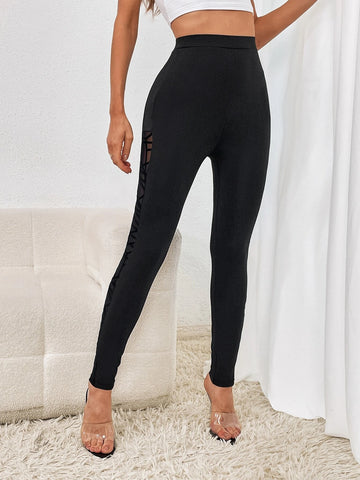 Unity Contrast Mesh High Waist Leggings