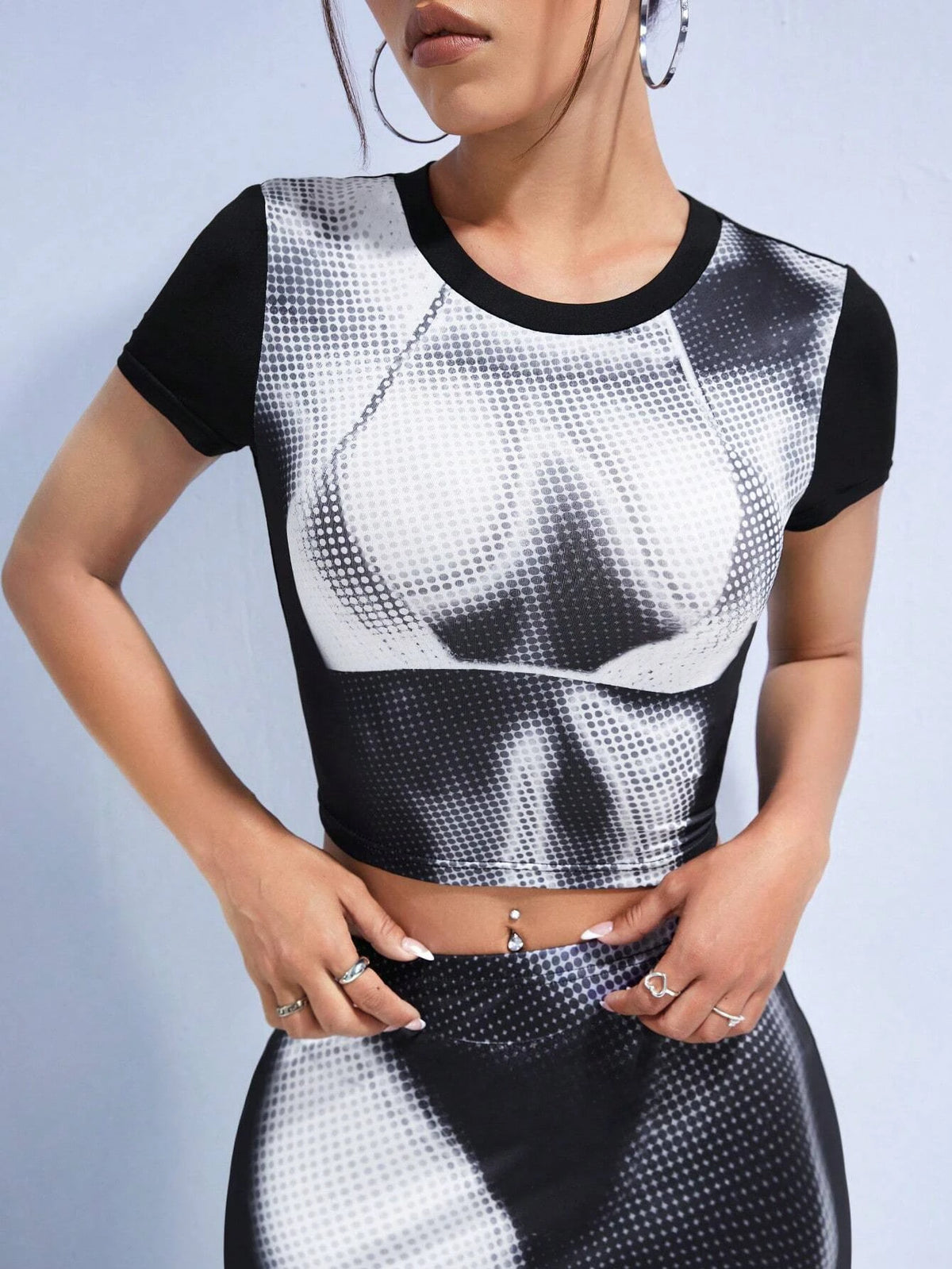 ICON Body Heat Map Print Crop Tee