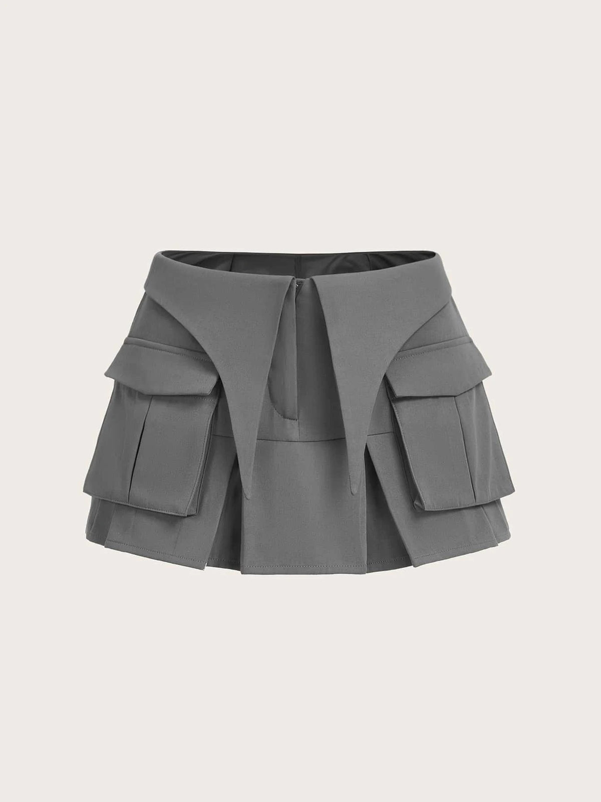 ICON Flap Pocket Pleated Hem Cargo Skirt