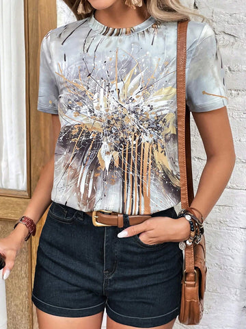 EMERY ROSE Graphic Print Tee