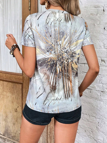 EMERY ROSE Graphic Print Tee