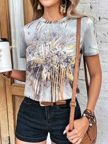 EMERY ROSE Graphic Print Tee