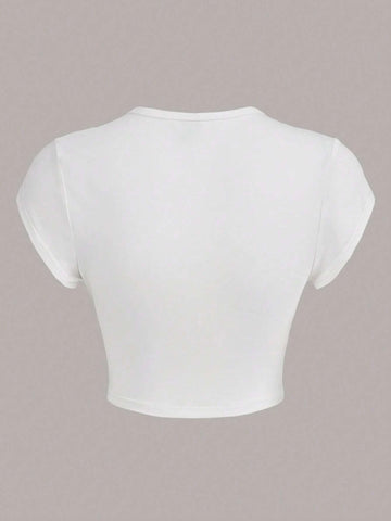 ICON Cut Out Front Crop Tee