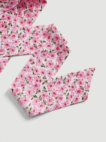 MOD Ditsy Floral Print Puff Sleeve Crop Blouse