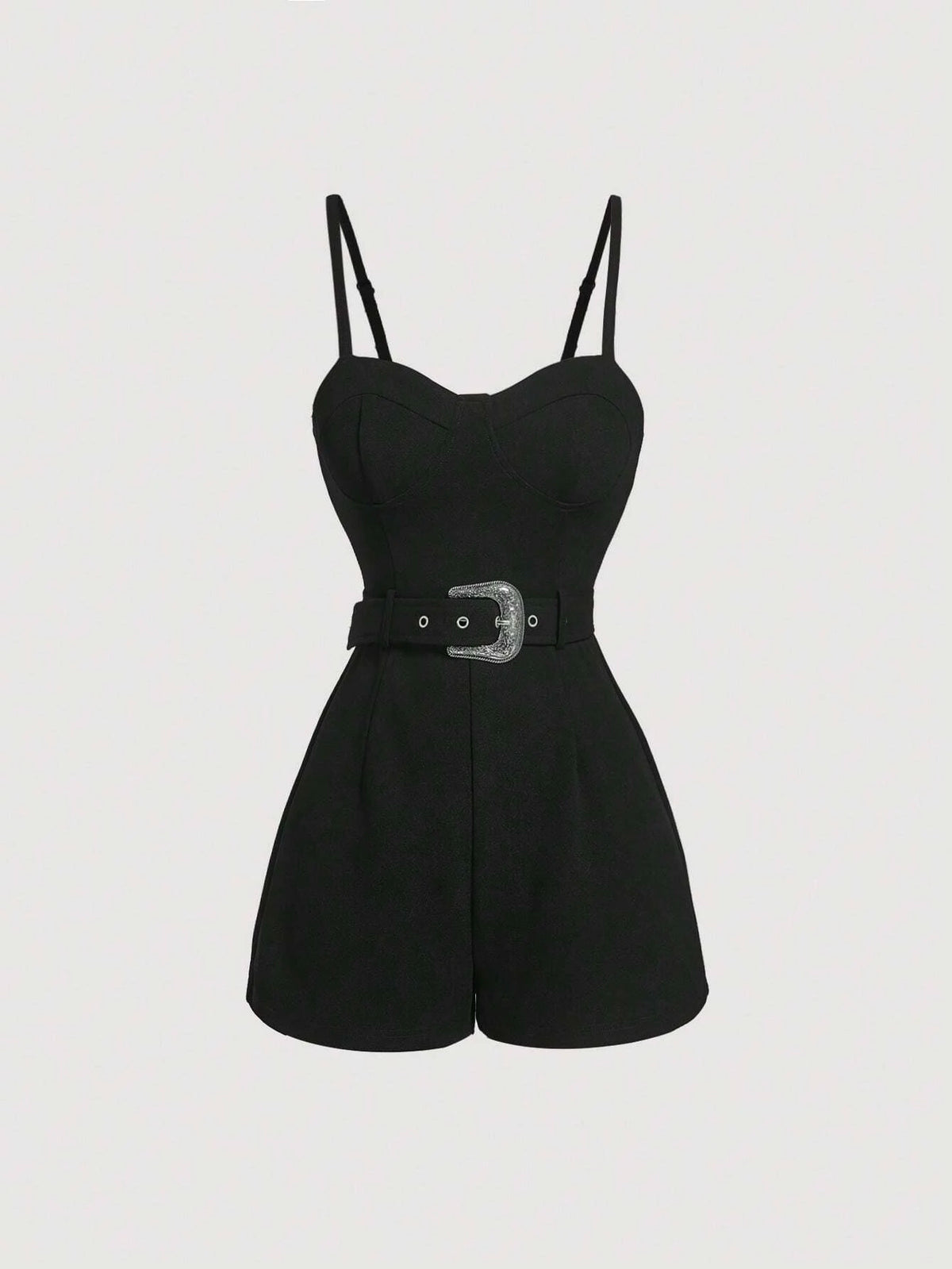 Solid Cami Romper Without Belt