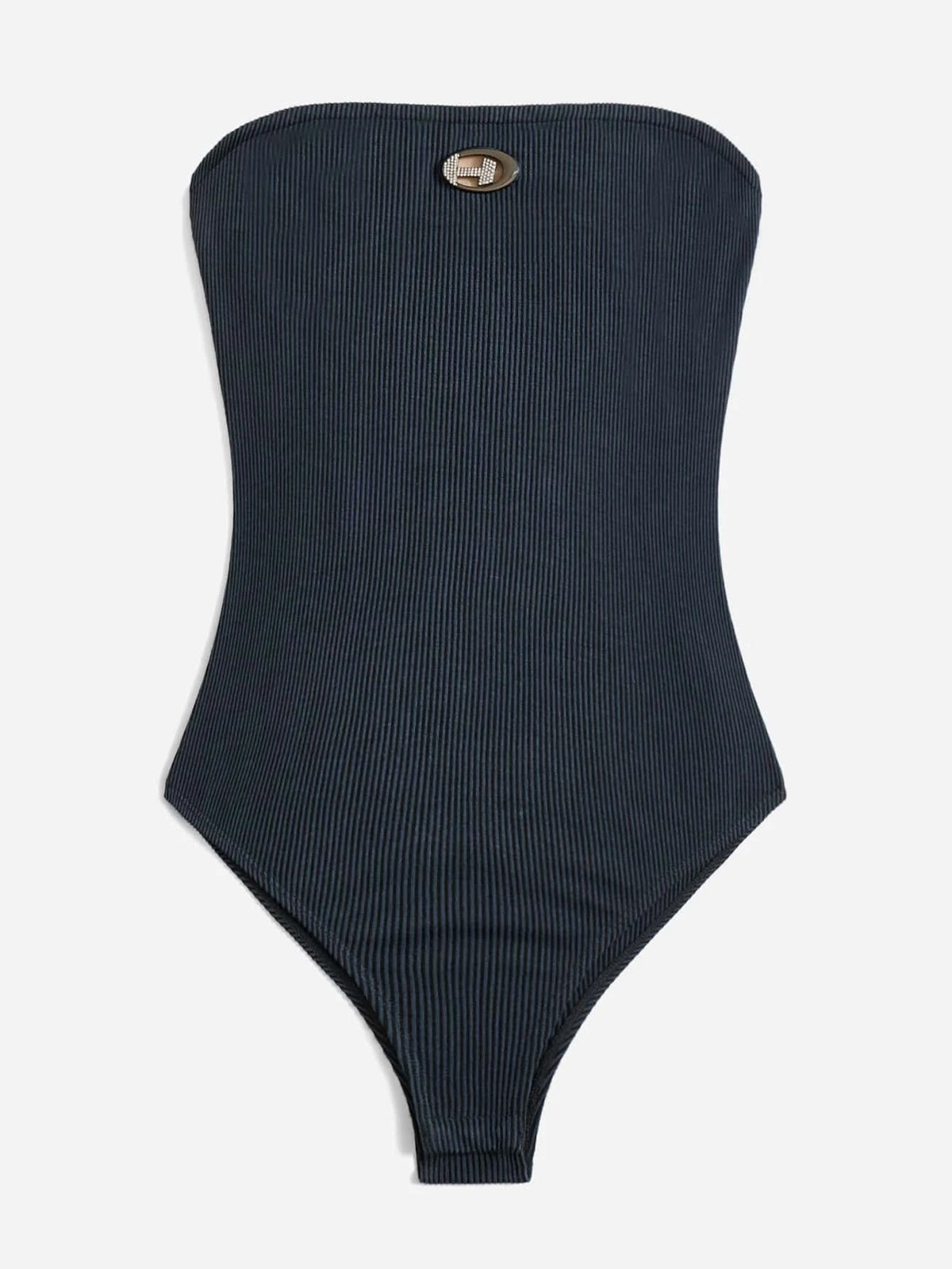 Letter Patched Detail Tube Bodysuit