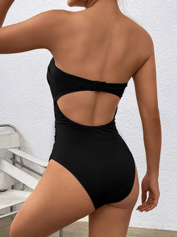 Cut Out Backless Tube Bodysuit