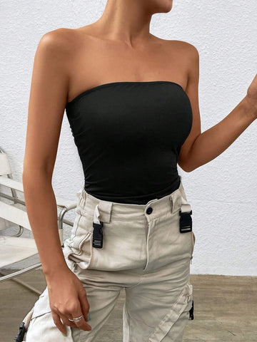 Cut Out Backless Tube Bodysuit