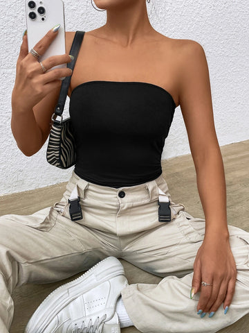 Cut Out Backless Tube Bodysuit