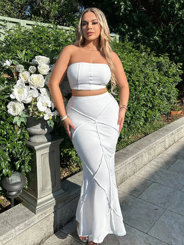 SXY High Waist Mermaid Hem Skirt