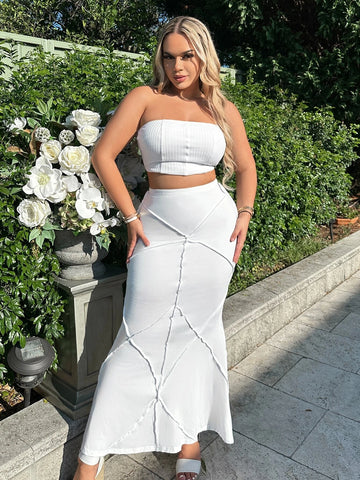 SXY High Waist Mermaid Hem Skirt