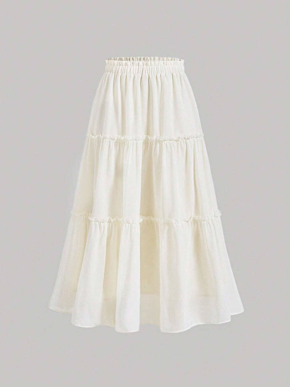 MOD Paperbag Waist Frill Trim Ruffle Hem Skirt