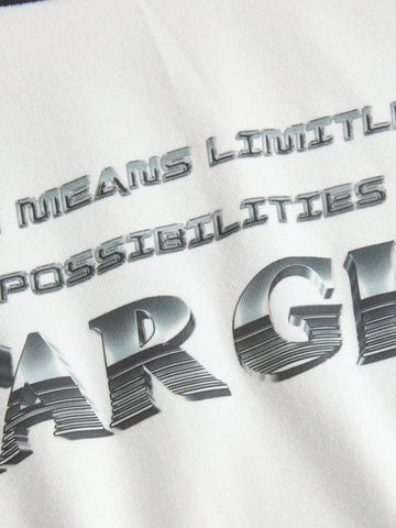 Slogan Graphic Ring Linked Cut Out Contrast Binding Bodysuit