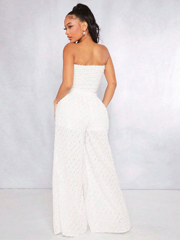 Tie Front Tube Top & Split Thigh Pants