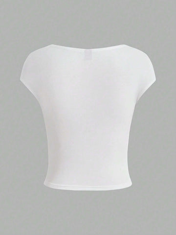 EZwear Two Tone Crop Tee