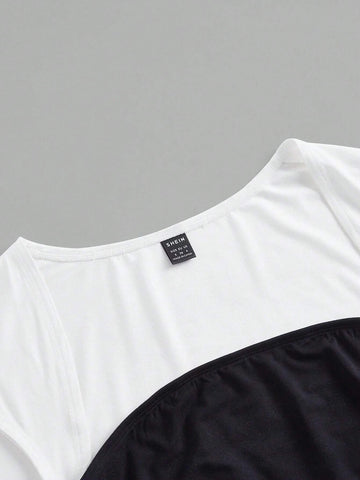 EZwear Two Tone Crop Tee