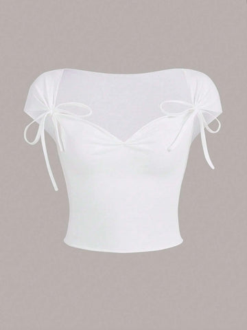 ICON Solid Knot Detail Crop Tee