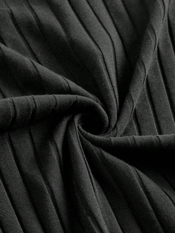 EZwear Solid Lettuce Trim Pencil Skirt