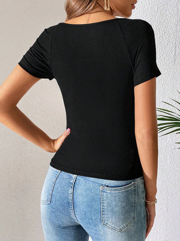 Tall Solid Scoop Neck Tee