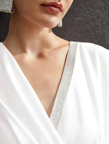 MOTF PREMIUM GLITTER TAPE ASYMMETRICAL JUMPSUIT